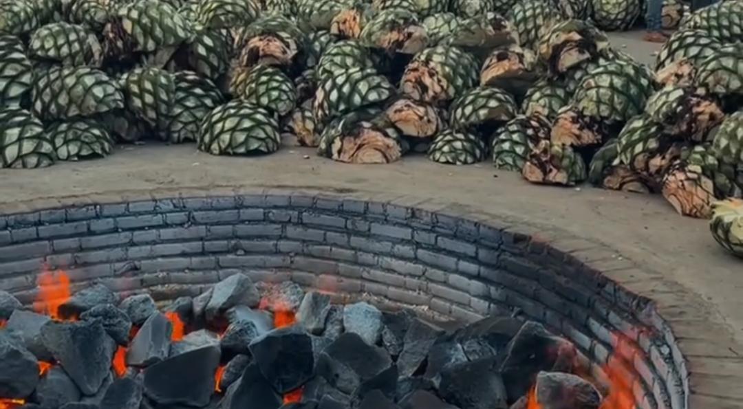 Interior de la fábrica de mezcal